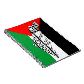 Palestina Vlag en Kaart met Keffiyeh Patroon Notitieboek (Rechterzijde)