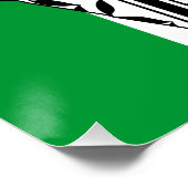 Palestina Vlag en Kaart met Keffiyeh Patroon Perfect Poster (Hoek)