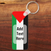 Palestina Vlag en Kaart met Keffiyeh Patroon Sleutelhanger (Achterkant)