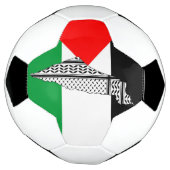 Palestina Vlag en Kaart met Keffiyeh Patroon Voetbal (Gedraaid)