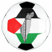 Palestina Vlag en Kaart met Keffiyeh Patroon Voetbal (Voorkant)