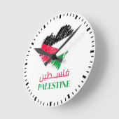 Palestina vlag hart Palestijnse klok (Hoek)