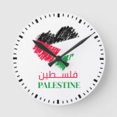 Palestina vlag hart Palestijnse klok (Voorkant)