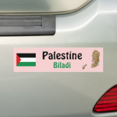 Palestina Vlag + Landkaart Bumpersticker (Op auto)