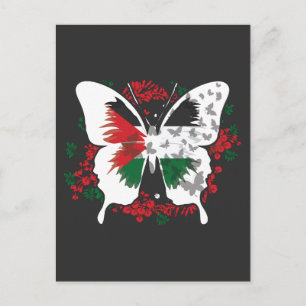 Palestina Vlag Palestijnen Butterfly Graphic Briefkaart