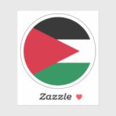 Palestina Vlag Ronde Sticker (Vel)