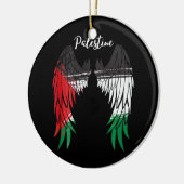 Palestina Vlag vader aan de achterkant van Palesti Keramisch Ornament (Links)