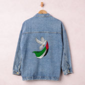 Palestina vlag, vredesduif, denim jacket (Hangar)