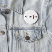 Palestina Vrij Palestina Vrij Gaza Ronde Button 5,7 Cm (In situ)