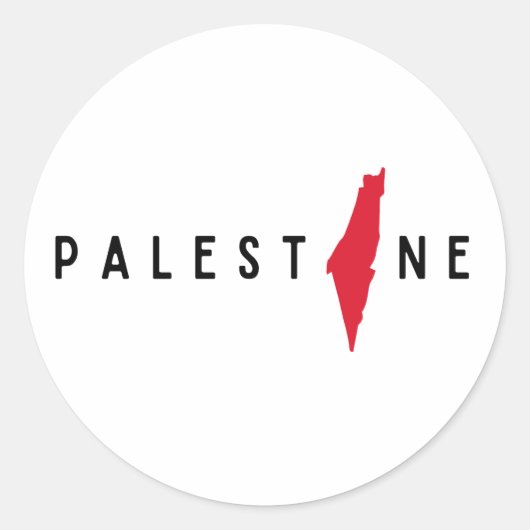 Palestina Vrij Palestina Vrije Gaza Ronde Sticker (Voorkant)