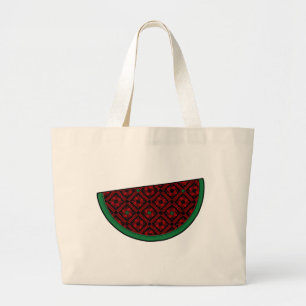 Palestina watermeloen Borduurwerk rode tatreez Grote Tote Bag