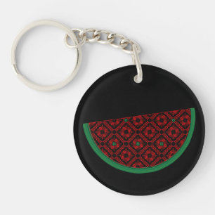 Palestina watermeloen Borduurwerk rode tatreez Sleutelhanger