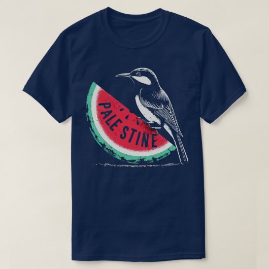Palestina Watermeloen en Sunbird T-shirt (Design voorkant)