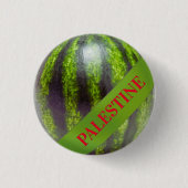 Palestina watermeloen groen rood Gaza Ronde Button 3,2 Cm (Voorkant)