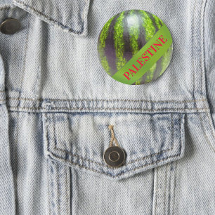 Palestina watermeloen groen rood Gaza Ronde Button 3,2 Cm