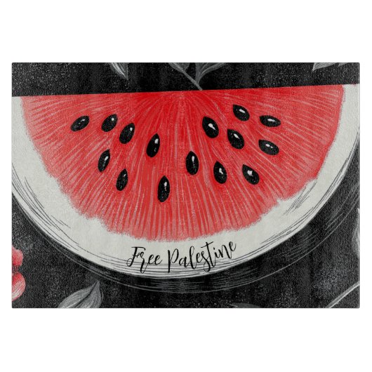 Palestina Watermeloen Snijplank (Voorkant)