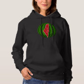 Palestina Watermeloen Vlag Kaart. Vrije Palestijne Hoodie (Voorkant)