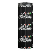 Palestina woord in het Arabisch Wordart & Palestin Thermosbeker (Achterkant)