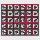 Palestina woord in het Arabisch Wordart- vierkant  Cadeaupapier (Vlak)