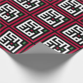 Palestina woord in het Arabisch Wordart- vierkant  Cadeaupapier (Hoek)