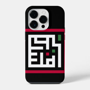 Palestina woord in het Arabisch Wordart- vierkant iPhone 14 Plus Hoesje
