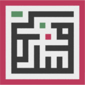 Palestina woord in het Arabisch Wordart- vierkant  Sticker (Voorkant)