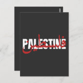 Palestina Word Arabisch en Engels Wordart- tekst Briefkaart (Voorkant / Achterkant)
