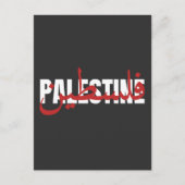 Palestina Word Arabisch en Engels Wordart- tekst Briefkaart (Voorkant)