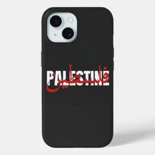 Palestina Word Arabisch en Engels Wordart- tekst iPhone 15 Case