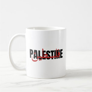 Palestina Word Arabisch en Engels Wordart- tekst Koffiemok
