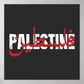 Palestina Word Arabisch en Engels Wordart- tekst Poster (Voorkant)