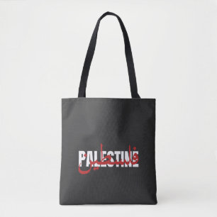 Palestina Word Arabisch en Engels Wordart- tekst Tote Bag