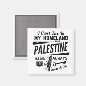 Palestina zal altijd in me leven. magneet (Voorkant / Achterkant)