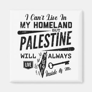 Palestina zal altijd in me leven. magneet