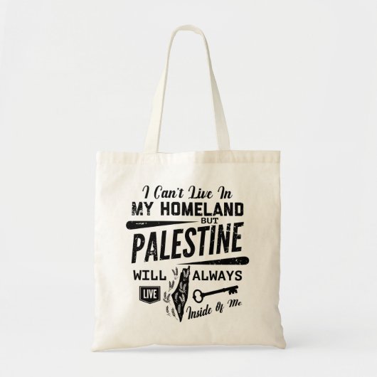Palestina zal altijd in me leven. tote bag (Voorkant)