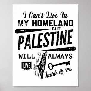 Palestina zal altijd in mij leven poster
