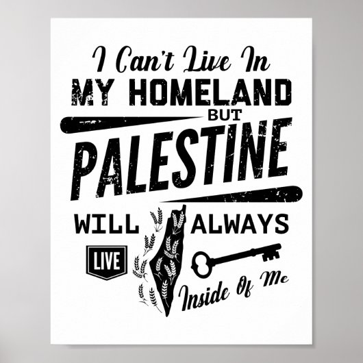 Palestina zal altijd in mij leven poster (Voorkant)