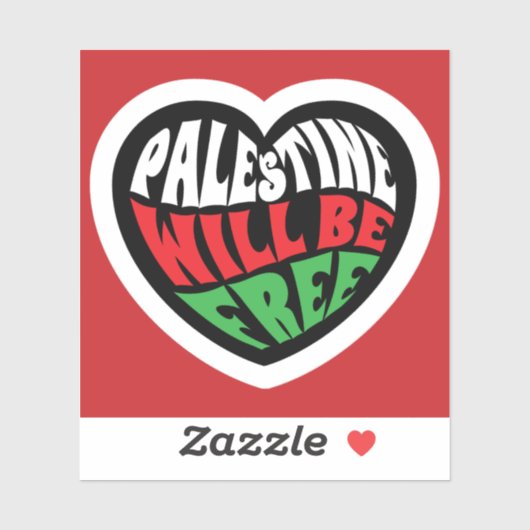 Palestina zal gratis 3x3 Stickers zijn (Vel)