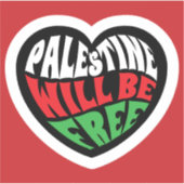 Palestina zal gratis 3x3 Stickers zijn (Voorkant)