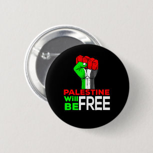 Palestina Zal Vrij Zijn Gaza Genocide Ronde Button 5,7 Cm