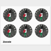 Palestina zal vrij zijn ronde sticker (Vel)