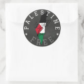 Palestina zal vrij zijn ronde sticker (Tas)