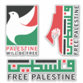 Palestina zal vrij zijn sticker (Voorkant)