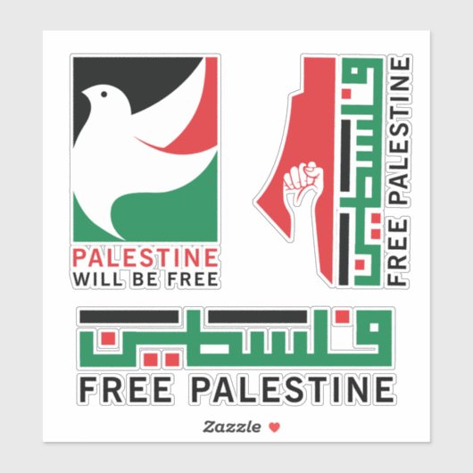 Palestina zal vrij zijn sticker (Vel)