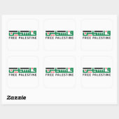 Palestina zal vrij zijn vierkante sticker (Vel)