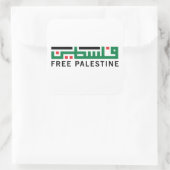 Palestina zal vrij zijn vierkante sticker (Tas)