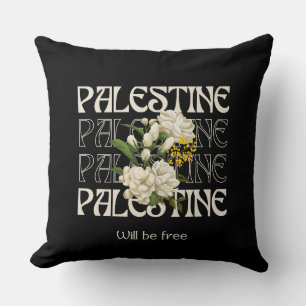 PALESTINA ZAL VRIJ ZIJN   Watercolor Jasmine Kussen