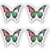 Palestina Zwaluwstaart Vlagg Sticker (Voorkant)