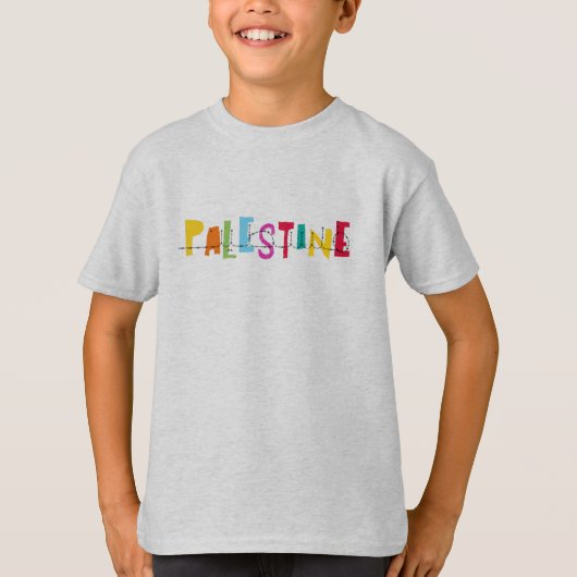 PALESTINE Arabisch, kleurrijke kinderen T-shirt (Voorkant)