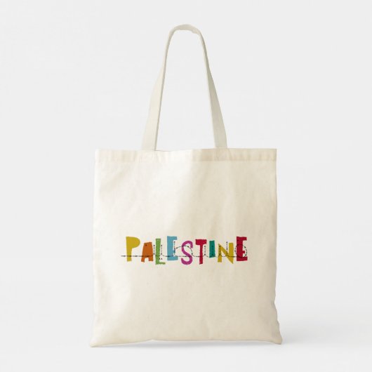 PALESTINE Arabische benaming kleurig Tote Bag (Achterkant)